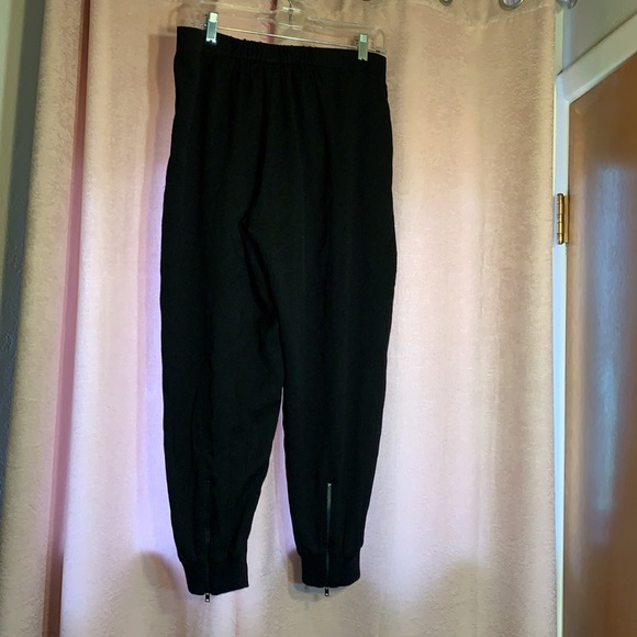 Tracy Reese Black Silk Jog Pant - Picture 3 of 8